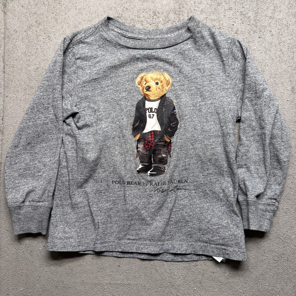 polo‎ ralph lauren Polo Bear Kids Gray Shirt 3T